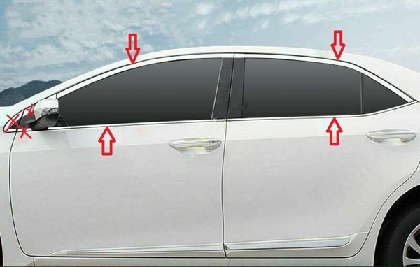 Toyota Corolla Uyumlu 2013 2018 Cam Çıtası Krom Parça - Image 1
