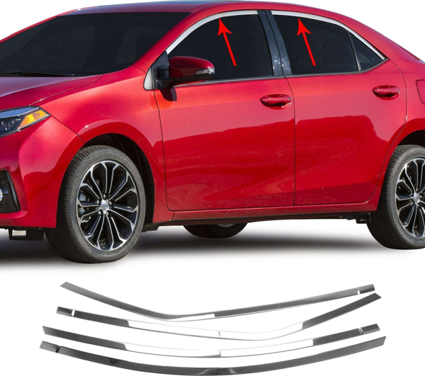 Toyota Corolla Uyumlu 2013 2018 Cam Üst Çıtası Krom Parça - Image 1