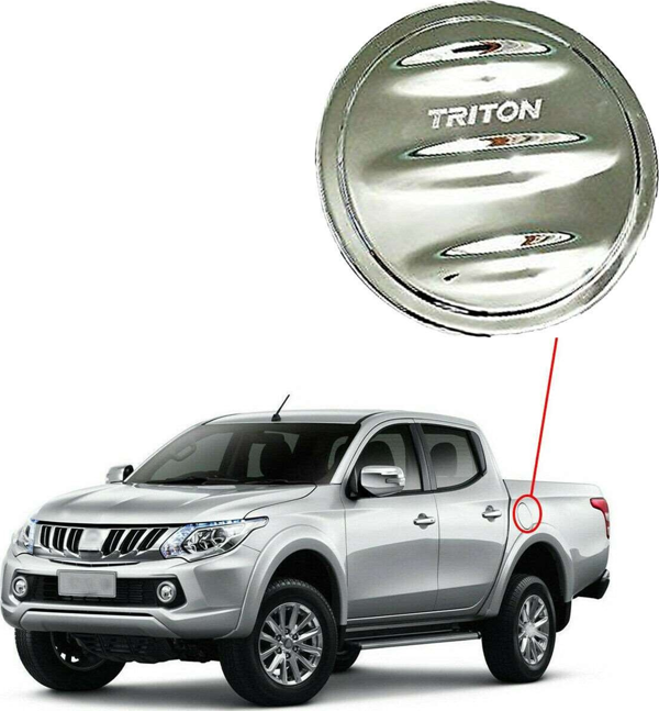 Mitsubishi L200 Uyumlu 2015 2018 Depo Kapağı Kaplama Krom Parça - Image 1