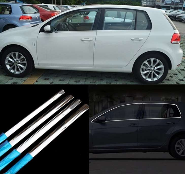 Volkswagen Golf Uyumlu 7 Golf 7,5 Cam Çıtası Krom Parça - Image 1