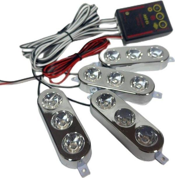 Çakar lamba 3x4 led kırmızı-mavi 12-24v / LAPA535-2 - Image 1