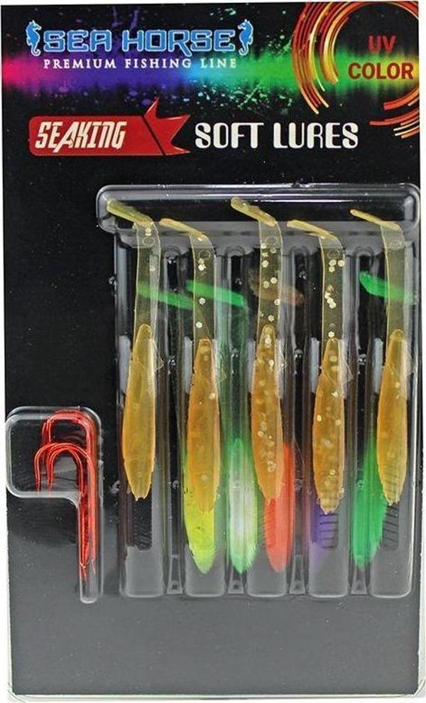 Sea Horse Glow 5,5cm 5 Li Paket Silikon Balık C1 - Image 1