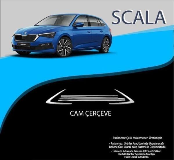 Skoda Scala Uyumlu Krom Cam Alt Çıtası 2019-2023 Parça - Image 1
