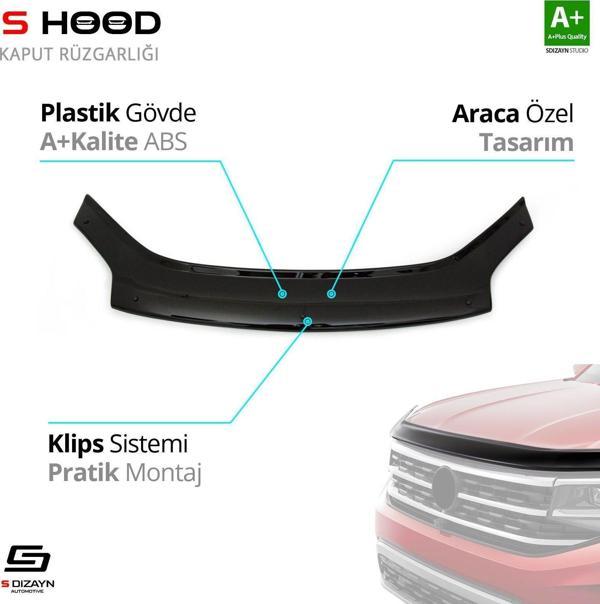 S-Dizayn Citroen Uyumlu Berlingo ABS Plastik Kaput Rüzgarlığı 2005-2010 A+Kalite Parça - Image 1