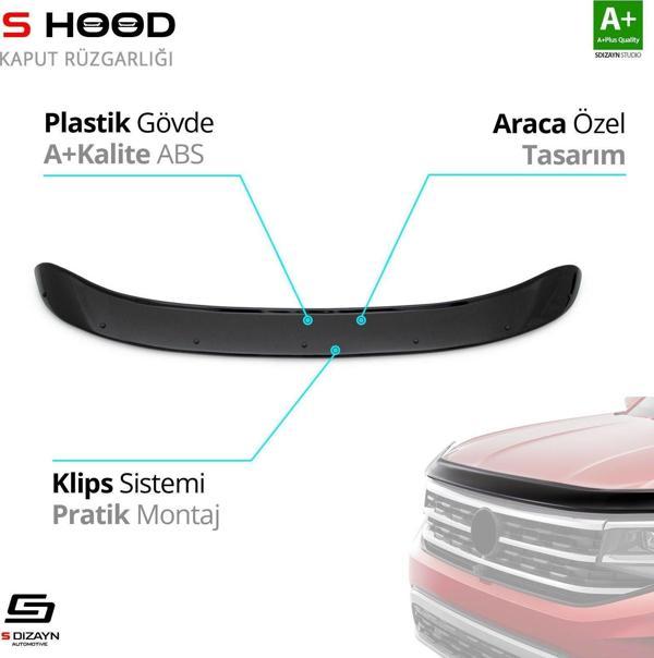 S-Dizayn Citroen Uyumlu Berlingo ABS Plastik Kaput Rüzgarlığı 2018 Üzeri A+Kalite Parça - Image 1