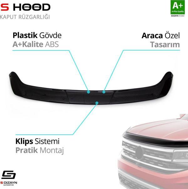 S-Dizayn Citroen Uyumlu Jumpy ABS Plastik Kaput Rüzgarlığı 2016 Üzeri A+Kalite Parça - Image 1