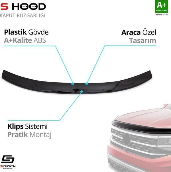 S-Dizayn Dacia Uyumlu Duster ABS Plastik Kaput Rüzgarlığı 2012-2018 A+Kalite Parça - Image 1