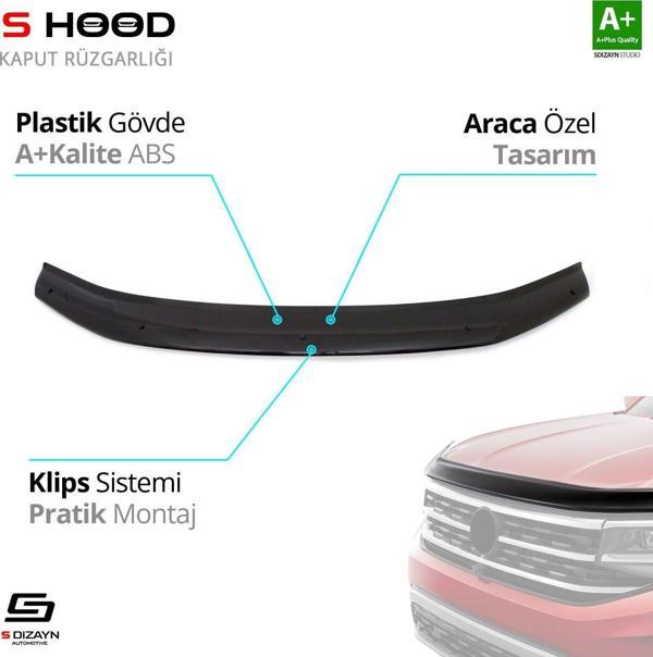 Dacia Logan Uyumlu Mcv ABS Plastik Kaput Rüzgarlığı 2013 Üzeri A+Kalite Parça - Image 1