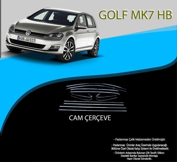 Volkswagen Golf Uyumlu Mk7 Hatchback Krom Cam Çerçevesi 12 Parça Golf 7 - 7,5 (2012-2020) - Image 1