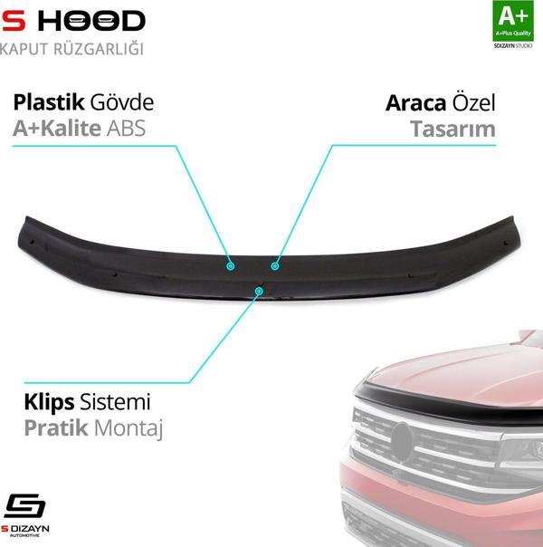 S-Dizayn Dacia Uyumlu Sandero ABS Plastik Kaput Rüzgarlığı 2013 Üzeri A+Kalite Parça - Image 1