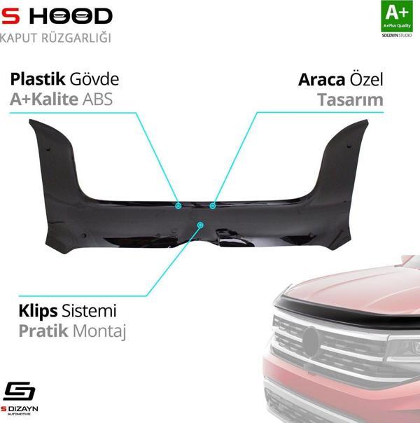S-Dizayn Fiat Uyumlu Doblo ABS Plastik Kaput Rüzgarlığı 2010-2014 A+Kalite Parça - Image 1