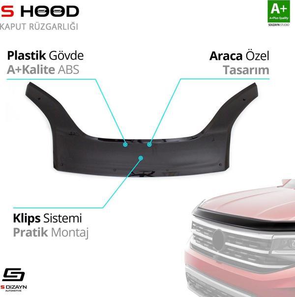 S-Dizayn Fiat Uyumlu Fiorino ABS Plastik Kaput Rüzgarlığı 2007 Üzeri A+Kalite Parça - Image 1