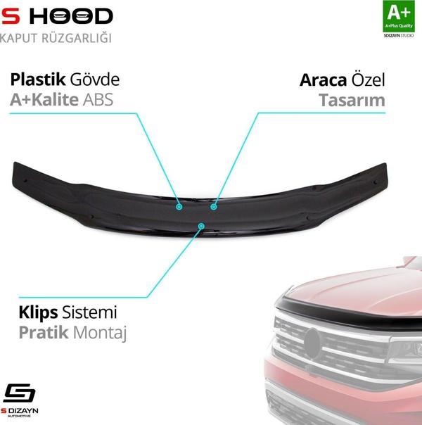 S-Dizayn Fiat Uyumlu Albea ABS Plastik Kaput Rüzgarlığı 2005-2012 A+Kalite Parça - Image 1