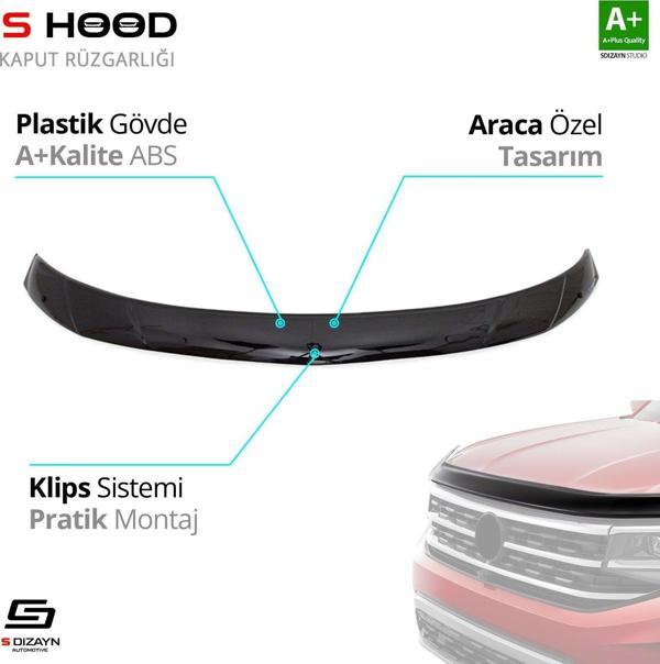 S-Dizayn Fiat Uyumlu Fullback ABS Plastik Kaput Rüzgarlığı 2016 Üzeri A+Kalite Parça - Image 1