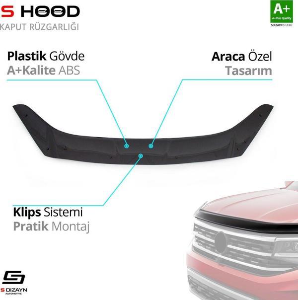 S-Dizayn Ford Uyumlu Courier ABS Plastik Kaput Rüzgarlığı 2014 Üzeri A+Kalite Parça - Image 1
