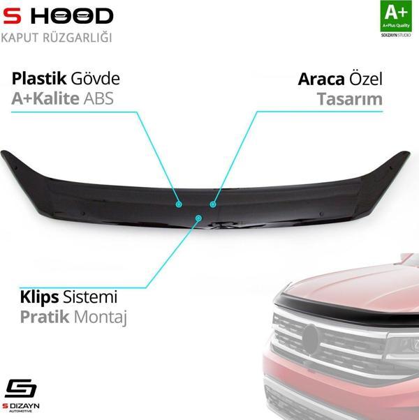S-Dizayn Ford Uyumlu Custom ABS Plastik Kaput Rüzgarlığı 2012-2017 A+Kalite Parça - Image 1