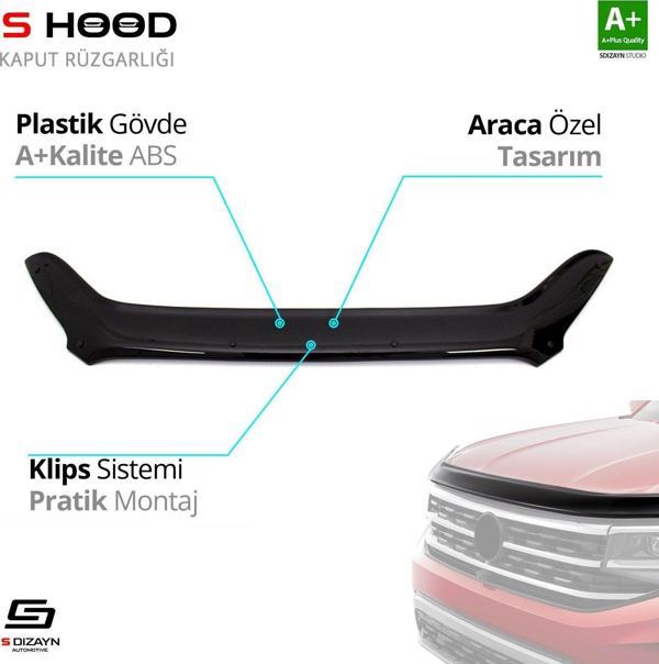 S-Dizayn Ford Uyumlu Custom ABS Plastik Kaput Rüzgarlığı 2018 Üzeri A+Kalite Parça - Image 1