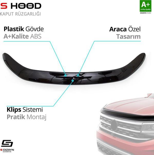 S-Dizayn Ford Uyumlu Ranger ABS Plastik Kaput Rüzgarlığı 2011-2015 A+Kalite Parça - Image 1
