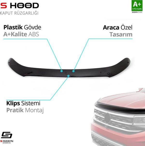 S-Dizayn Ford Uyumlu Ranger ABS Plastik Kaput Rüzgarlığı 2016 Üzeri A+Kalite Parça - Image 1
