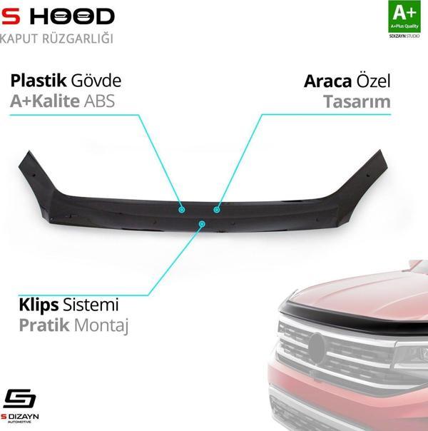 S-Dizayn Ford Uyumlu Transit ABS Plastik Kaput Rüzgarlığı 2006-2014 A+Kalite Parça - Image 1
