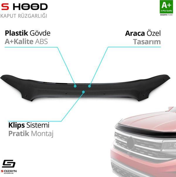 S-Dizayn Ford Uyumlu Transit ABS Plastik Kaput Rüzgarlığı 2014-2018 A+Kalite Parça - Image 1