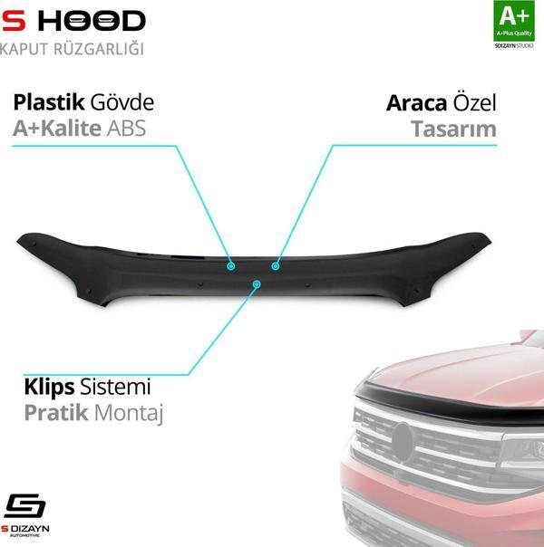 S-Dizayn Ford Uyumlu Transit ABS Plastik Kaput Rüzgarlığı 2019 Üzeri A+Kalite Parça - Image 1