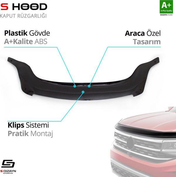S-Dizayn Ford Uyumlu Kuga ABS Plastik Kaput Rüzgarlığı 2008-2012 A+Kalite Parça - Image 1
