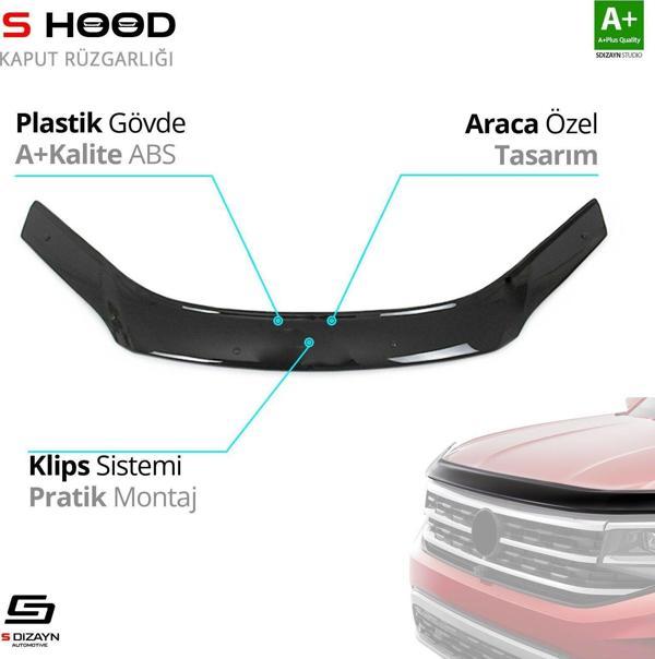 S-Dizayn Honda Uyumlu Civic ABS Plastik Kaput Rüzgarlığı 2000-2006 A+Kalite Parça - Image 1