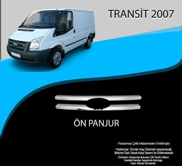 Ford Transit Uyumlu Krom Ön Panjur Krom Çıta 2 Parça  Transit (2006-2013) - Image 1