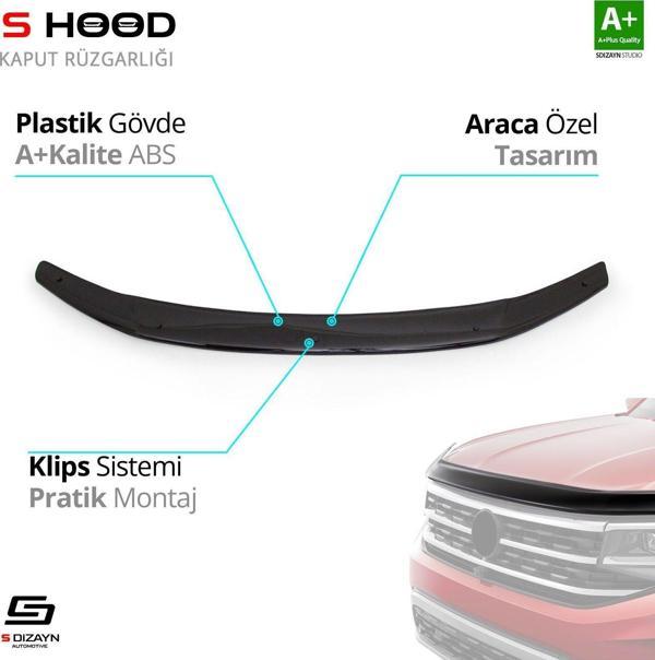 S-Dizayn Honda Uyumlu Civic ABS Plastik Kaput Rüzgarlığı 2012-2016 A+Kalite Parça - Image 1