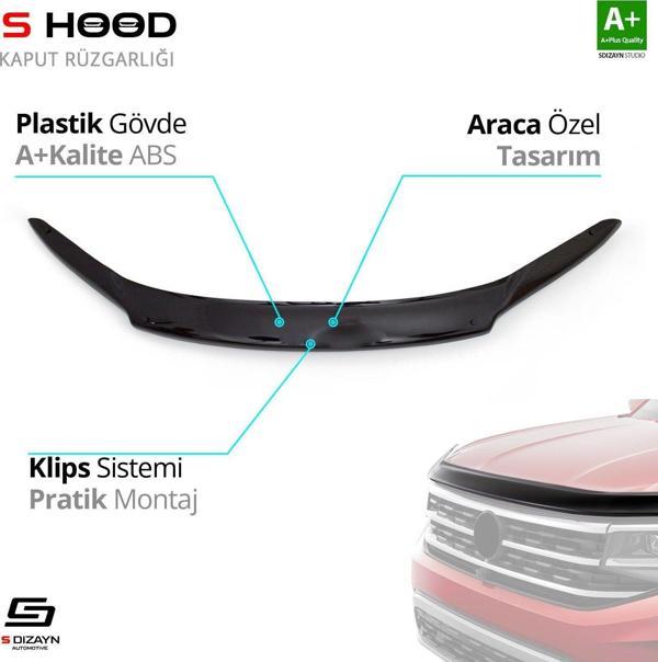S-Dizayn Honda Uyumlu Cr-V ABS Plastik Kaput Rüzgarlığı 2012-2018 A+Kalite Parça - Image 1