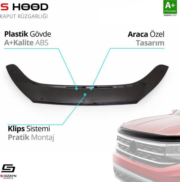 S-Dizayn Hyundai Uyumlu Tucson ABS Plastik Kaput Rüzgarlığı 2016 Üzeri A+Kalite Parça - Image 1
