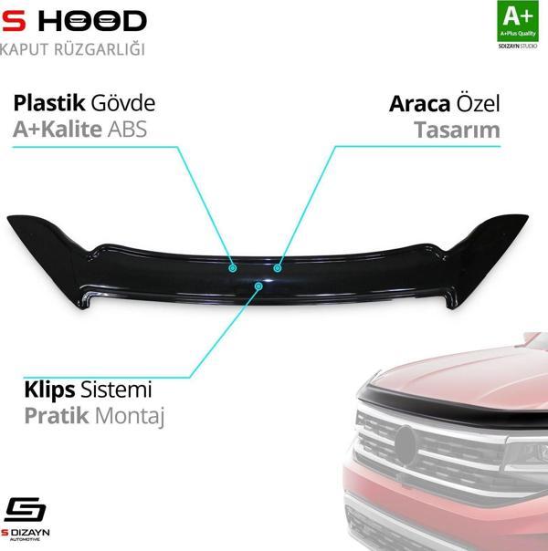 S-Dizayn İsuzu Uyumlu D-Max ABS Plastik Kaput Rüzgarlığı 2012-2017 A+Kalite Parça - Image 1