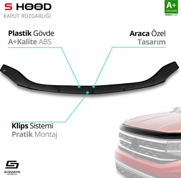 S-Dizayn Kia Uyumlu Sorento ABS Plastik Kaput Rüzgarlığı 2002-2006 A+Kalite Parça - Image 1