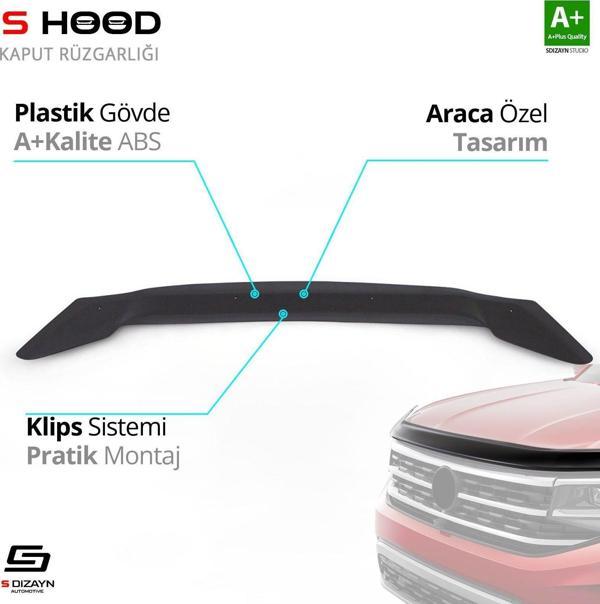 S-Dizayn Kia Uyumlu Ceed ABS Plastik Kaput Rüzgarlığı 2012-2018 A+Kalite Parça - Image 1