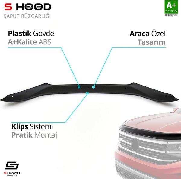 S-Dizayn Mercedes Uyumlu X-Class ABS Plastik Kaput Rüzgarlığı 2017 Üzeri A+Kalite Parça - Image 1