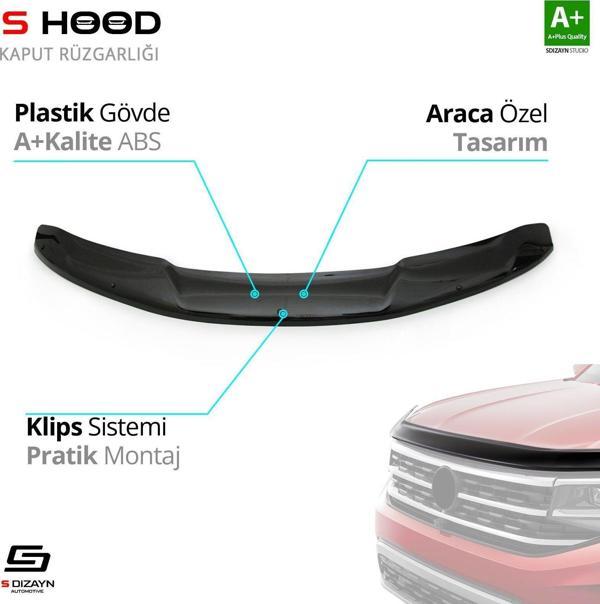 S-Dizayn Nissan Uyumlu X-Trail ABS Plastik Kaput Rüzgarlığı 2014 Üzeri A+Kalite Parça - Image 1