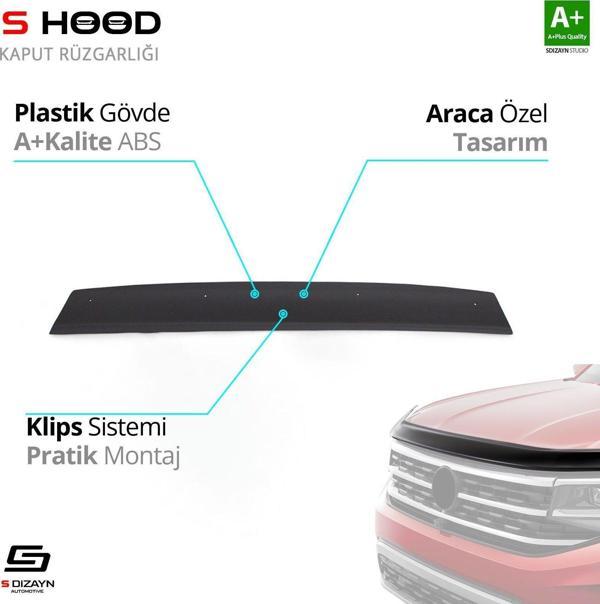 S-Dizayn Opel Uyumlu Vivaro ABS Plastik Kaput Rüzgarlığı 2001-2014 A+Kalite Parça - Image 1