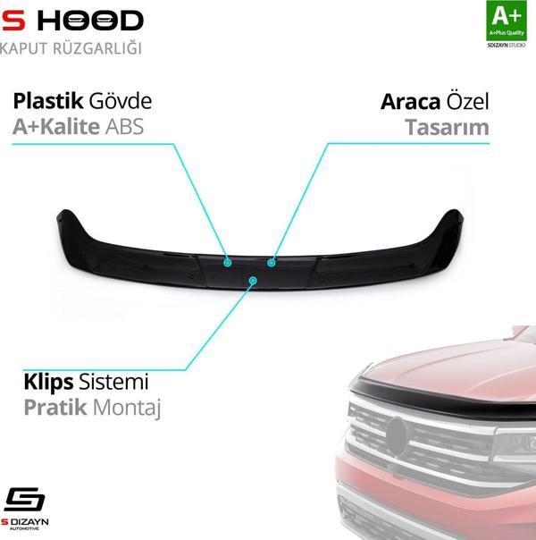 S-Dizayn Peugeot Uyumlu Expert ABS Plastik Kaput Rüzgarlığı 2017 Üzeri A+Kalite Parça - Image 1