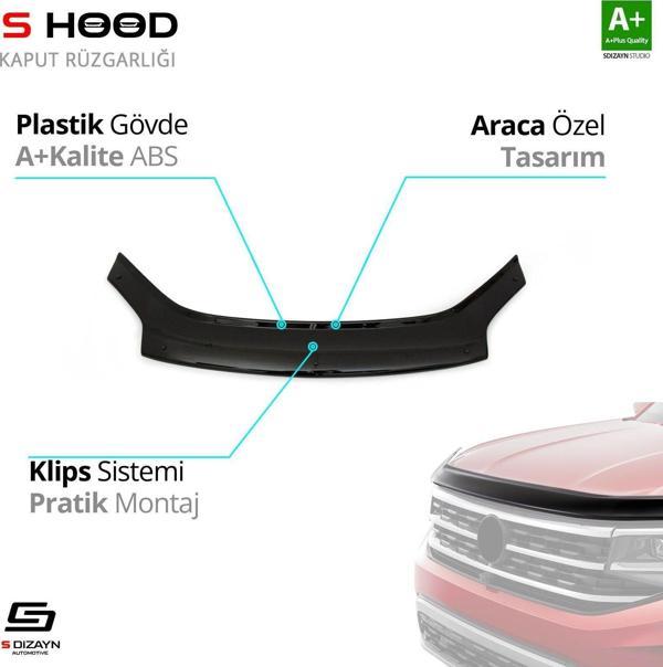 S-Dizayn Peugeot Uyumlu Partner ABS Plastik Kaput Rüzgarlığı 2005-2010 A+Kalite Parça - Image 1