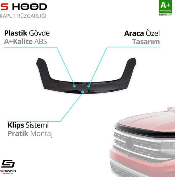 S-Dizayn Peugeot Uyumlu Partner Tepee ABS Plastik Kaput Rüzgarlığı 2009-2015 A+Kalite Parça - Image 1