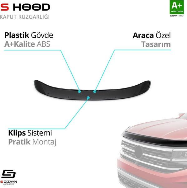 S-Dizayn Peugeot Uyumlu Partner ABS Plastik Kaput Rüzgarlığı 2019 Üzeri A+Kalite Parça - Image 1