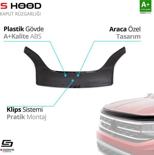 S-Dizayn Peugeot Uyumlu Bipper ABS Plastik Kaput Rüzgarlığı 2008 Üzeri A+Kalite Parça - Image 1
