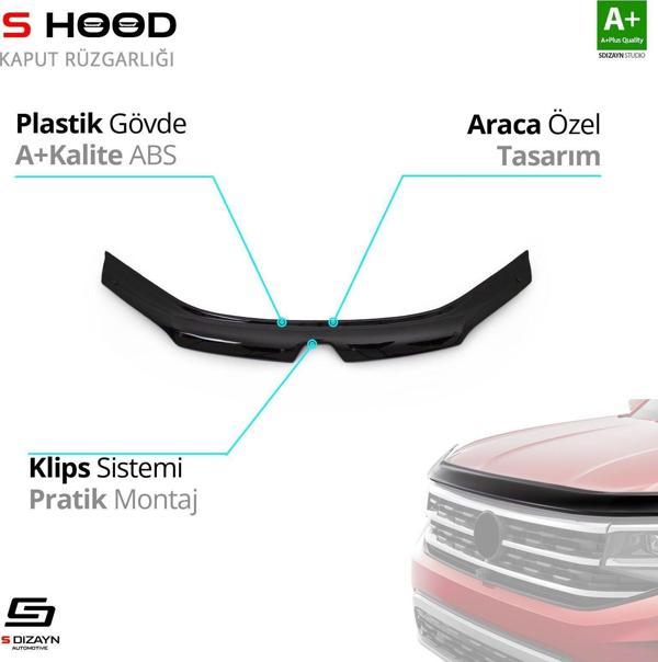 S-Dizayn Renault Uyumlu Clio Symbol ABS Plastik Kaput Rüzgarlığı 2013 Üzeri A+Kalite Parça - Image 1