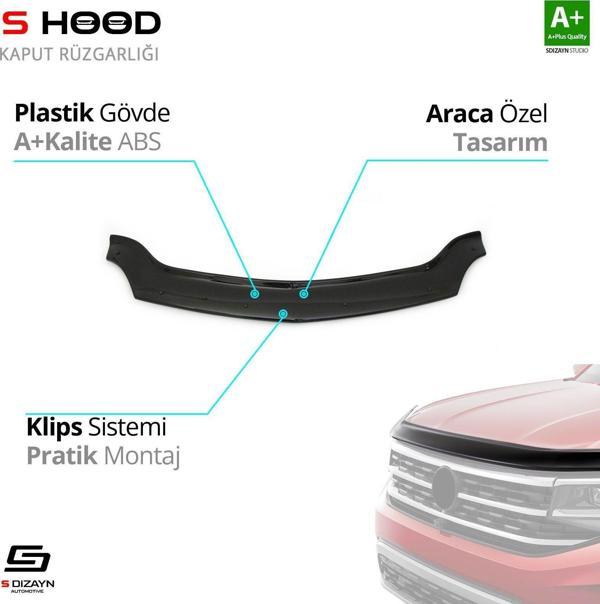 S-Dizayn Renault Uyumlu Kangoo ABS Plastik Kaput Rüzgarlığı 2008-2013 A+Kalite Parça - Image 1