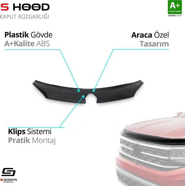 S-Dizayn Renault Uyumlu Megane 3 ABS Plastik Kaput Rüzgarlığı 2009-2016 A+Kalite Parça - Image 1