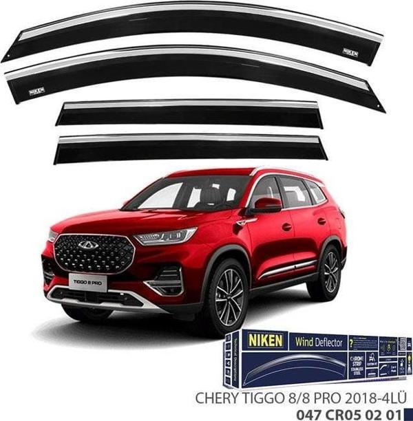 Chery Tiggo 8/8 Pro Kromlu Cam Rüzgarlığı 4Lü - Image 1