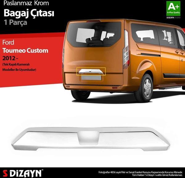 Ford Tourneo Uyumlu Custom Krom Bagaj Çıtası 2012 Üzeri (Kameralı) Parça - Image 1