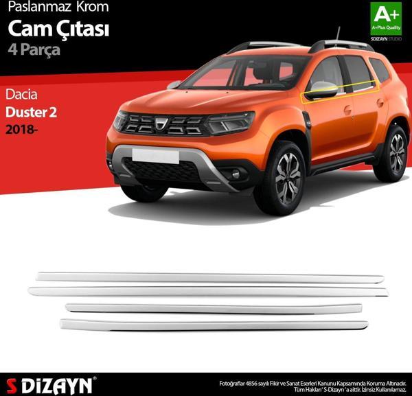 Dacia Duster Uyumlu Krom Cam Çıtası 4 Parça. 2018 Üzeri Parça - Image 1