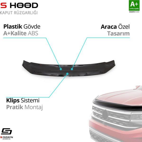 S-Dizayn Volkswagen Uyumlu Amarok ABS Plastik Kaput Rüzgarlığı 2010 Üzeri A+Kalite Parça - Image 1